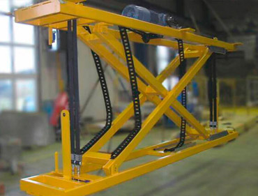 Mesas elevadoras colgante