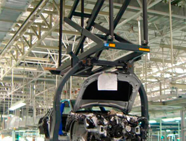 Mesa elevadora colgante